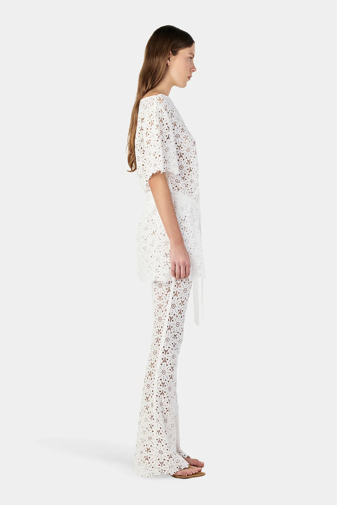 HANSEN Marla Lace Tunic Top | Ivory