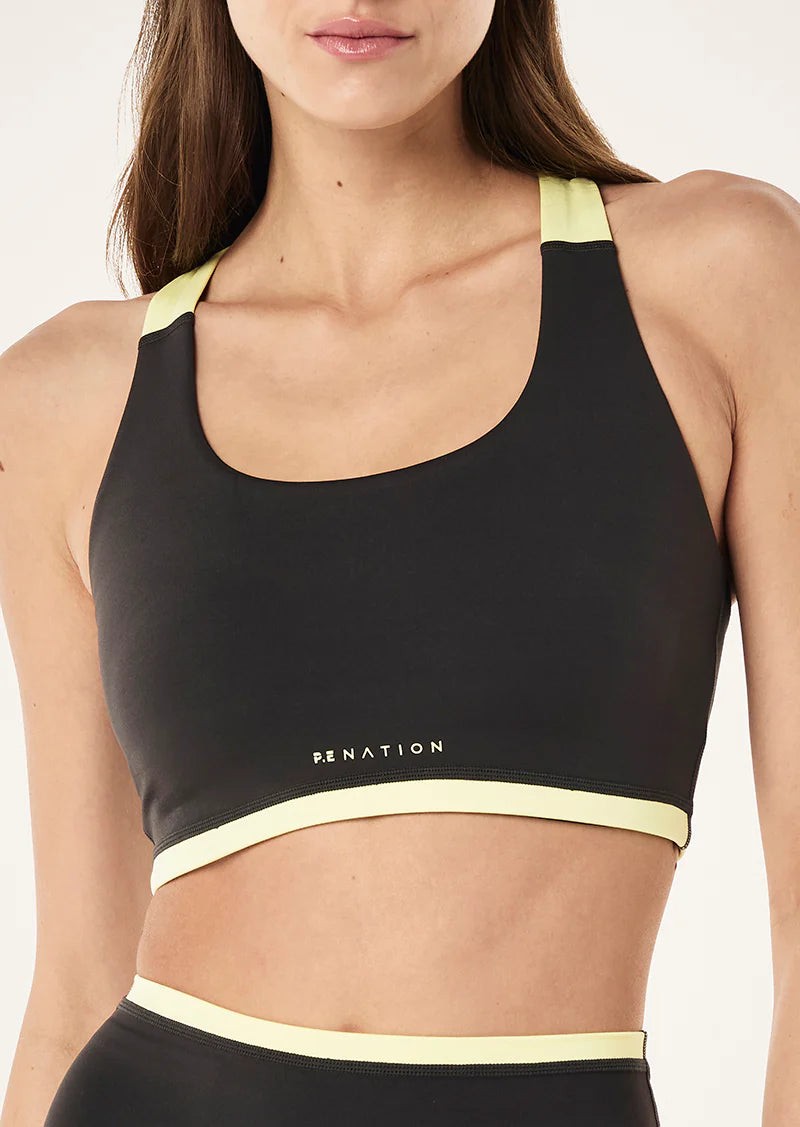 P.E Nation Highgate Sports Bra | Smokestone