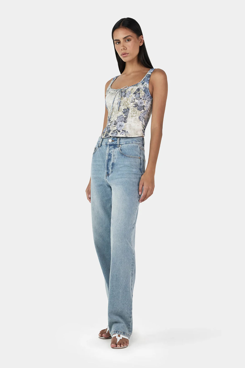 OWNLEY  Honey Corset Top | Botanic Denim