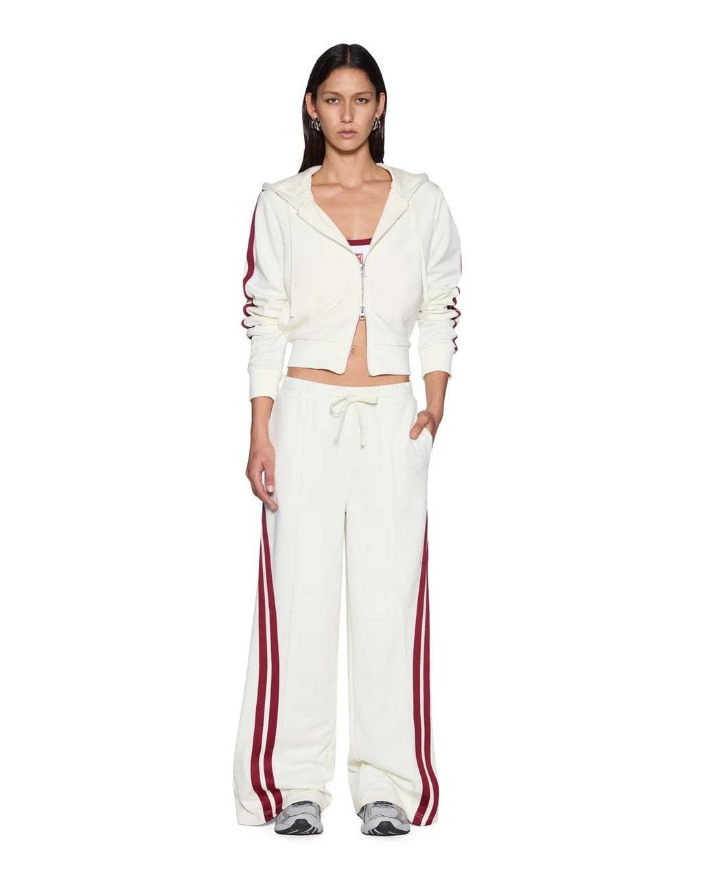 KSUBI Carter Slim Hoodie | Off White Burgundy