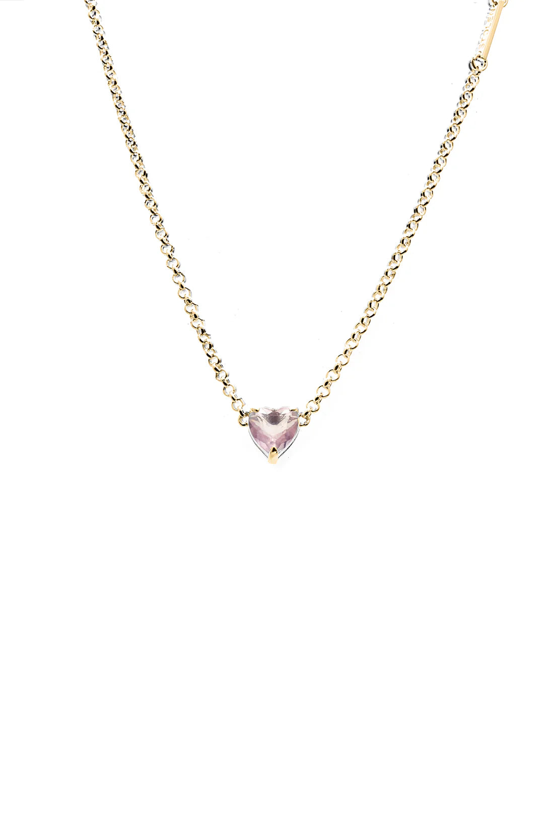 STOLEN GIRLFRIENDS CLUB Talon Necklace | Gold Plated Rose Quartz