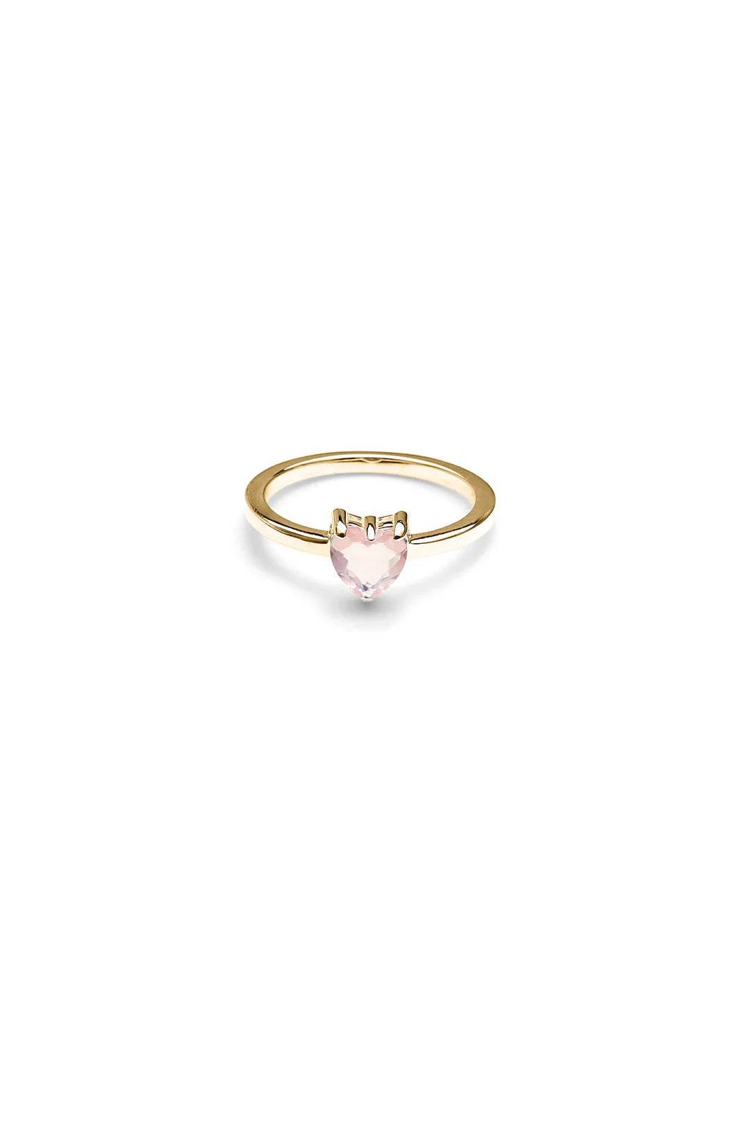 STOLEN GIRLFRIENDS CLUB Talon Ring | Gold Plates Rose Quartz