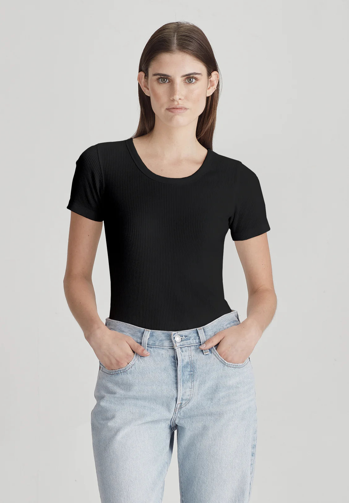 COMMONERS Base Rib SS Tee | Black