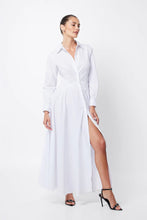 Load image into Gallery viewer, Fixation Maxi Shirt Dress | White
