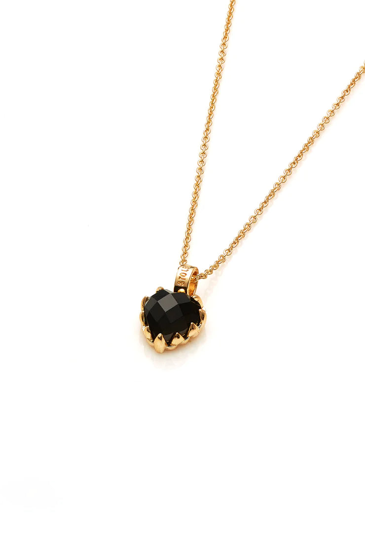 Love Claw Necklace | Gold Plated/Onyx