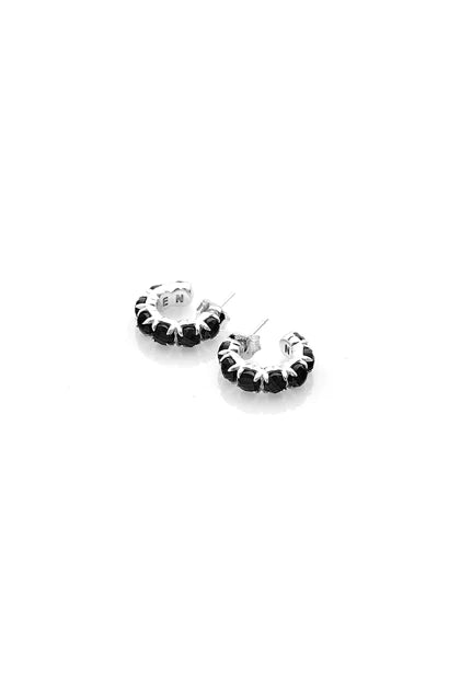 Halo Cluster Earrings | Onyx