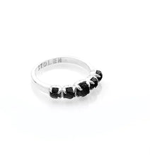 Load image into Gallery viewer, Halo Cluster Ring | Silver/Onyx
