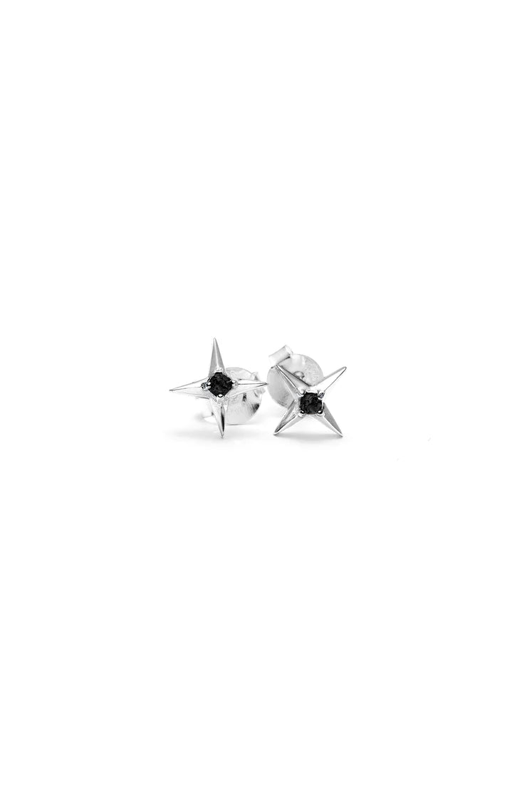 Lucky Star Stud Earrings | Silver
