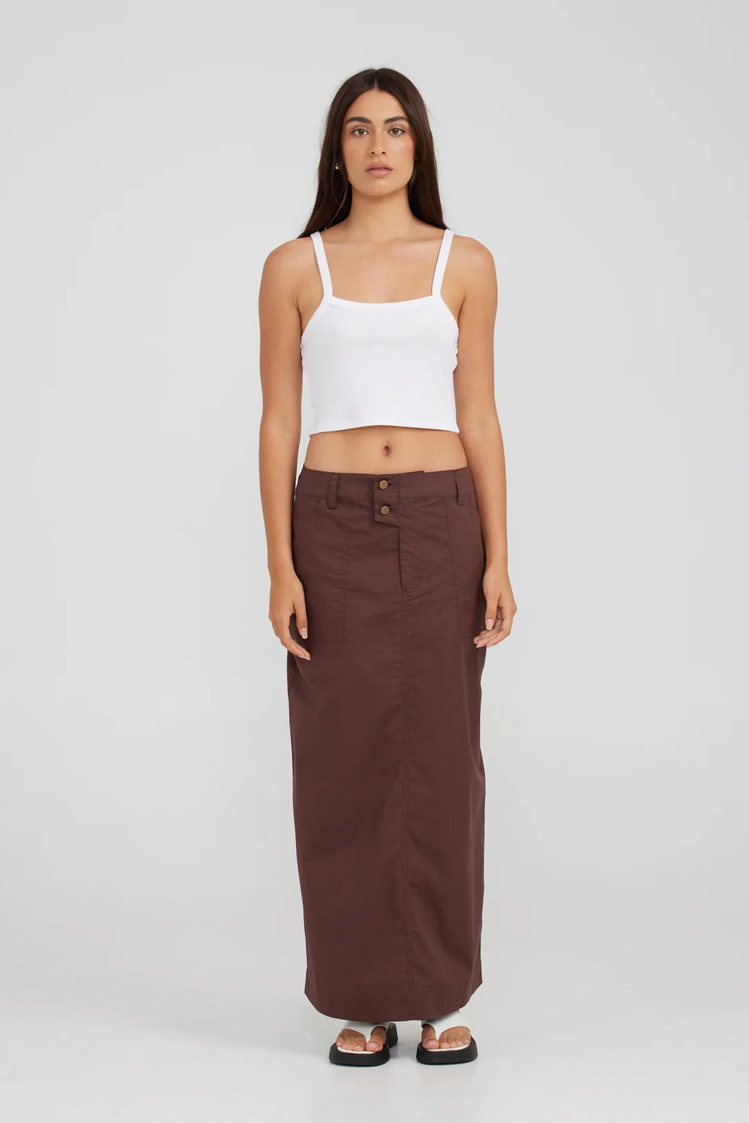 Xanthe Maxi Skirt | Chocolate