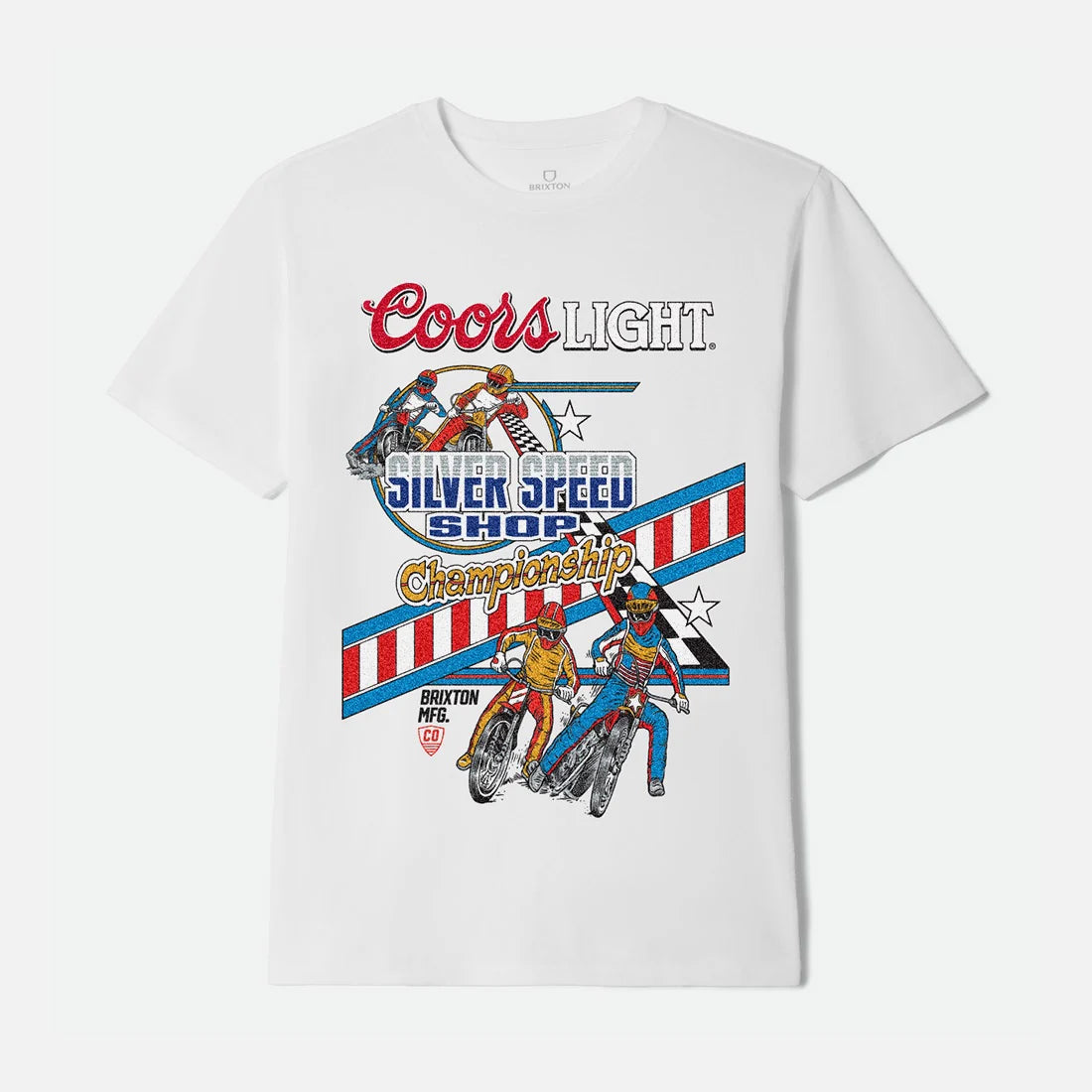 BRIXTON Coors Light Beam Tee | White