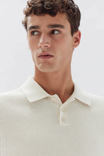 Load image into Gallery viewer, Lorne Knit Short Sleeve Polo | Limestone
