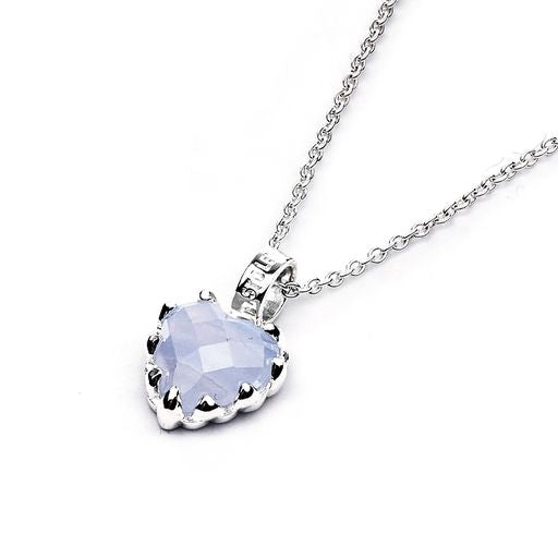 Love Claw Necklace | Blue Lace Agate