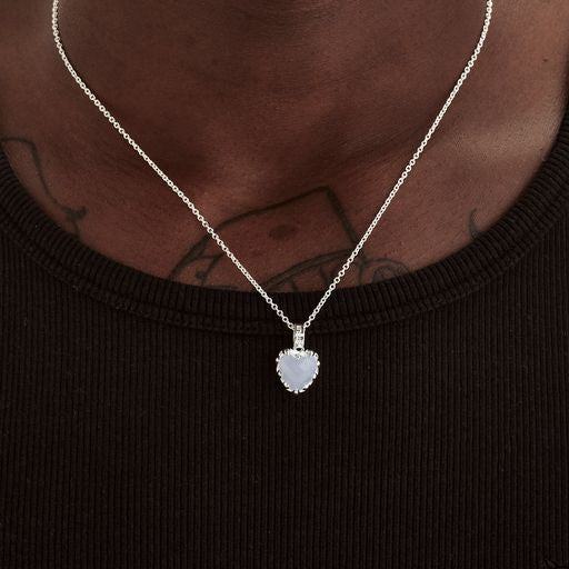 Love Claw Necklace | Blue Lace Agate