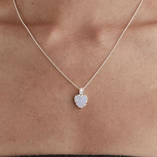 Love Claw Necklace | Blue Lace Agate