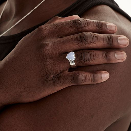 Love Claw Ring | Blue Lace Agate