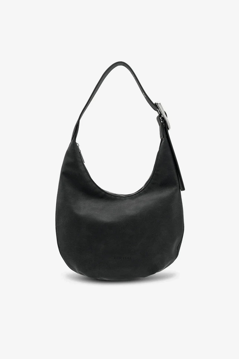 Everyday Croissant Bag | Black Corn Leather