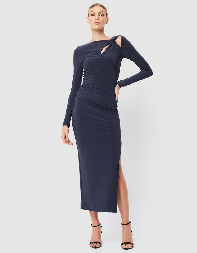 MOSSMAN Slated Midi Dress | Slate