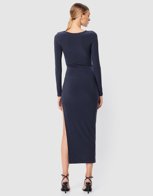MOSSMAN Slated Midi Dress | Slate