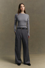 Load image into Gallery viewer, Isara Wool Cargo Pant | Charcoal Melange
