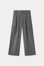 Load image into Gallery viewer, Isara Wool Cargo Pant | Charcoal Melange
