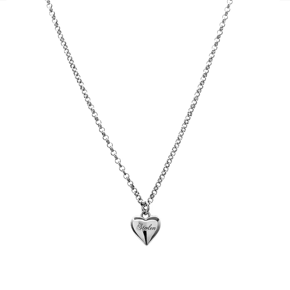 Full Heart Necklace | Silver