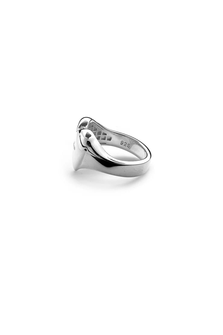 Full Heart Signet Ring | Silver