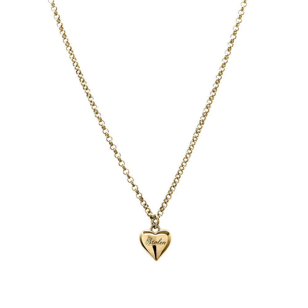 Full Heart Necklace | Gold Plated