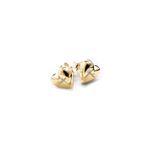 Load image into Gallery viewer, Full Heart Earrings | Gold Plated
