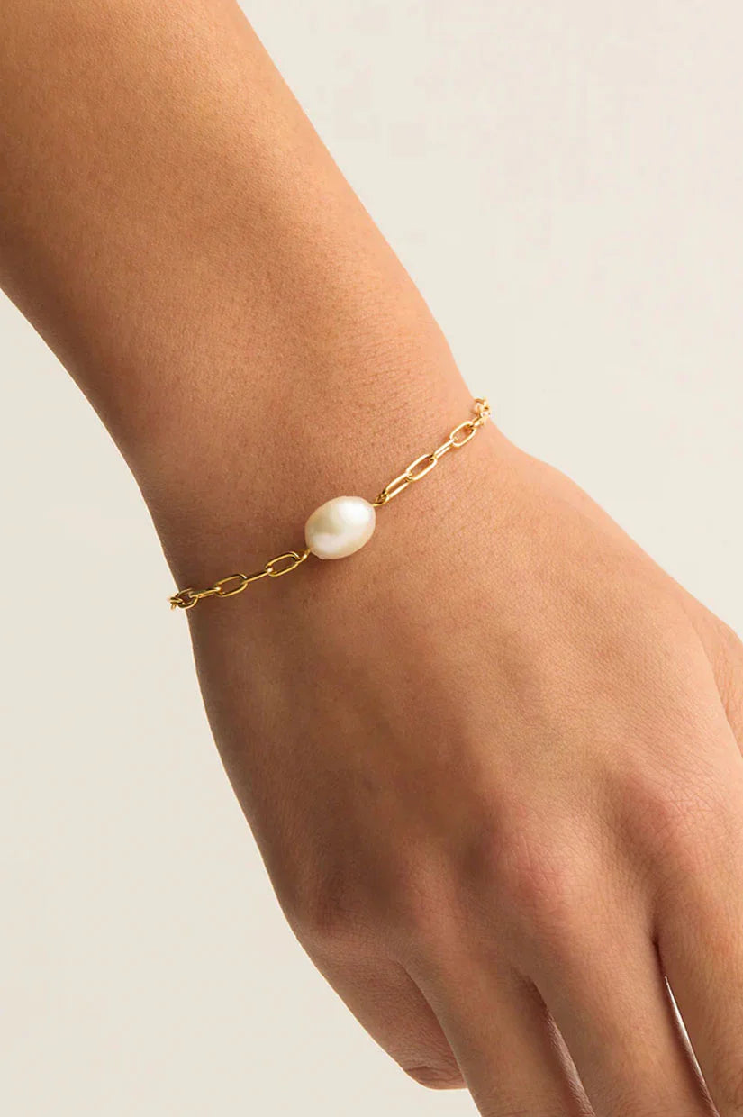 BY CHARLOTTE | Breathe Pearl Bracelet | Gold