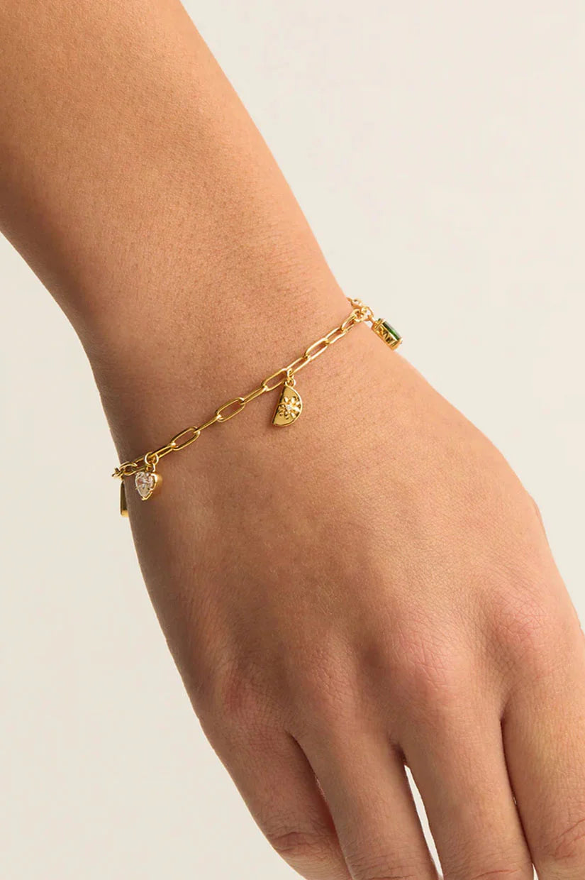 BY CHARLOTTE | Wanderlust Charm Bracelet Gold