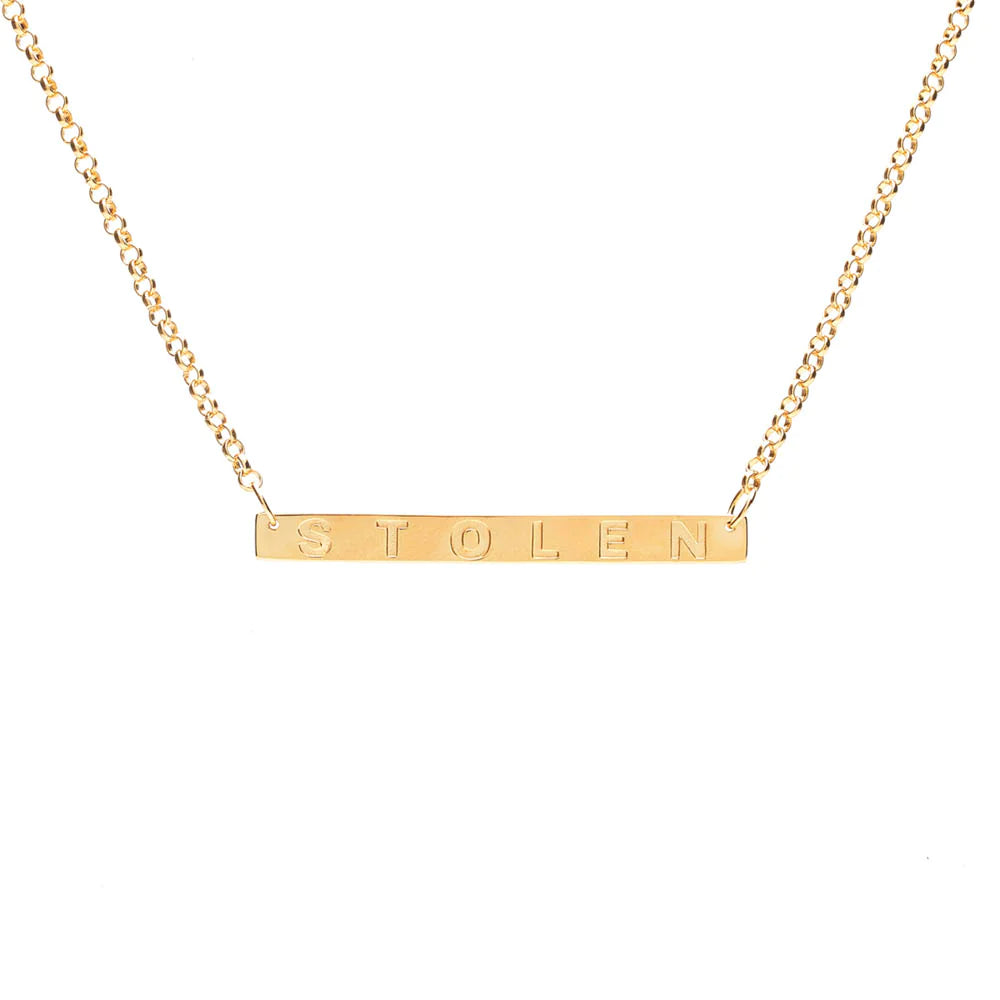 Stolen Plank Necklace | Gold Plated