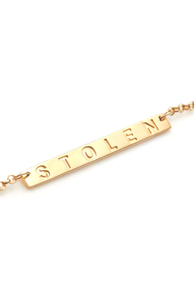 Stolen Plank Necklace | Gold Plated