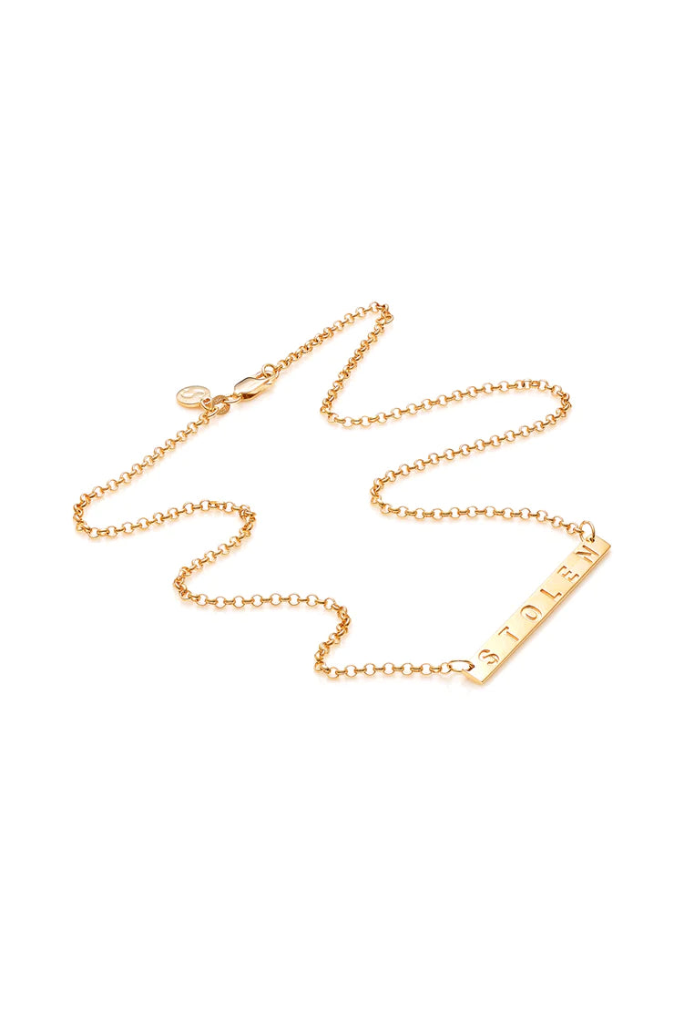 Stolen Plank Necklace | Gold Plated
