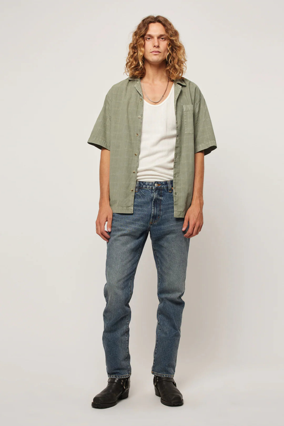 ROLLA'S Bowler Tile Cord Shirt | Moss