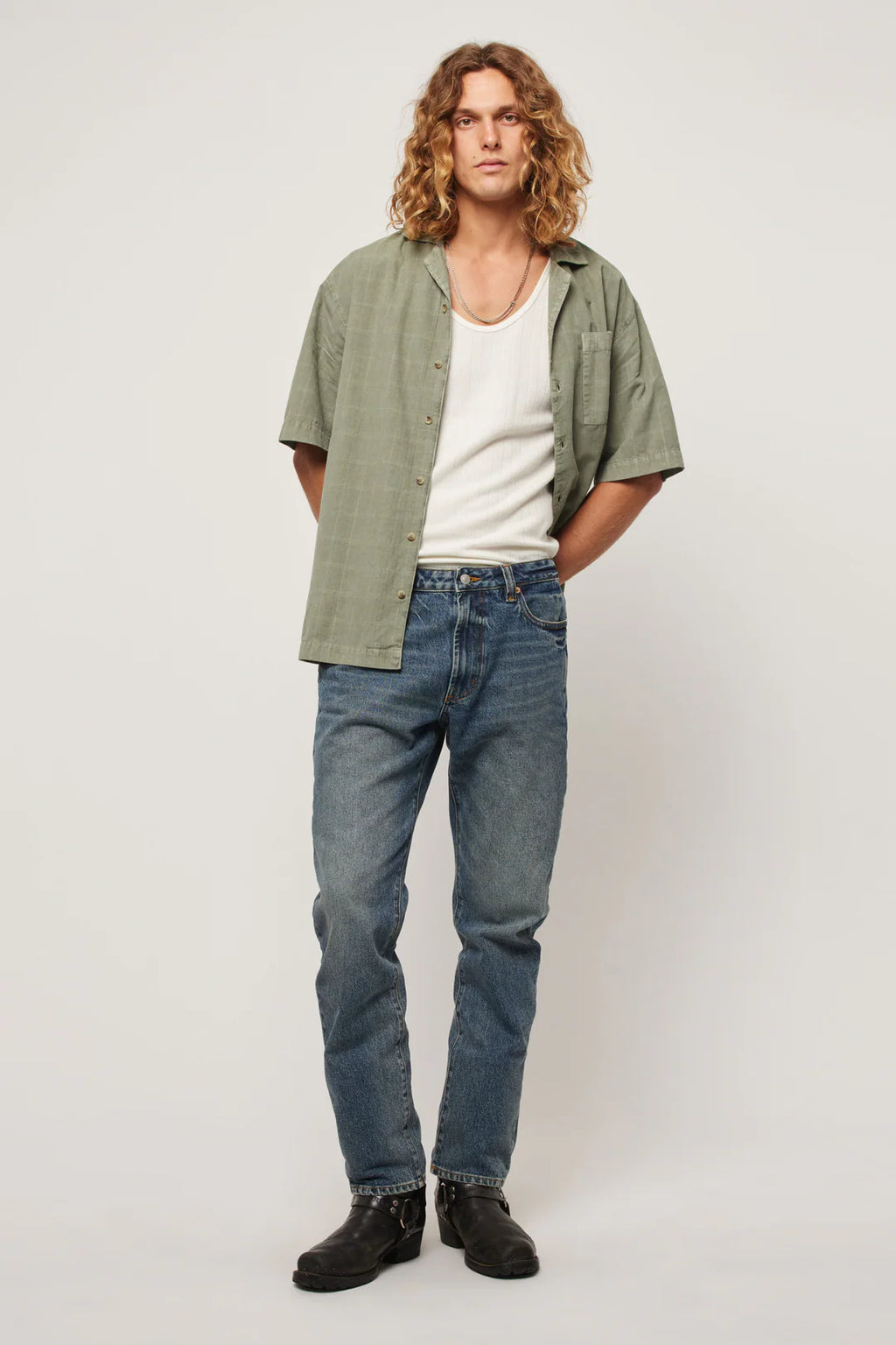 ROLLA'S Bowler Tile Cord Shirt | Moss
