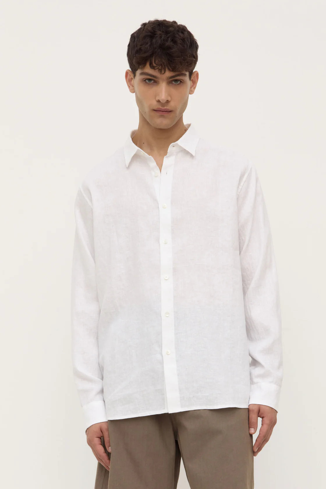 ASSEMBLY LABEL Men’s Everyday Linen Shirt | White