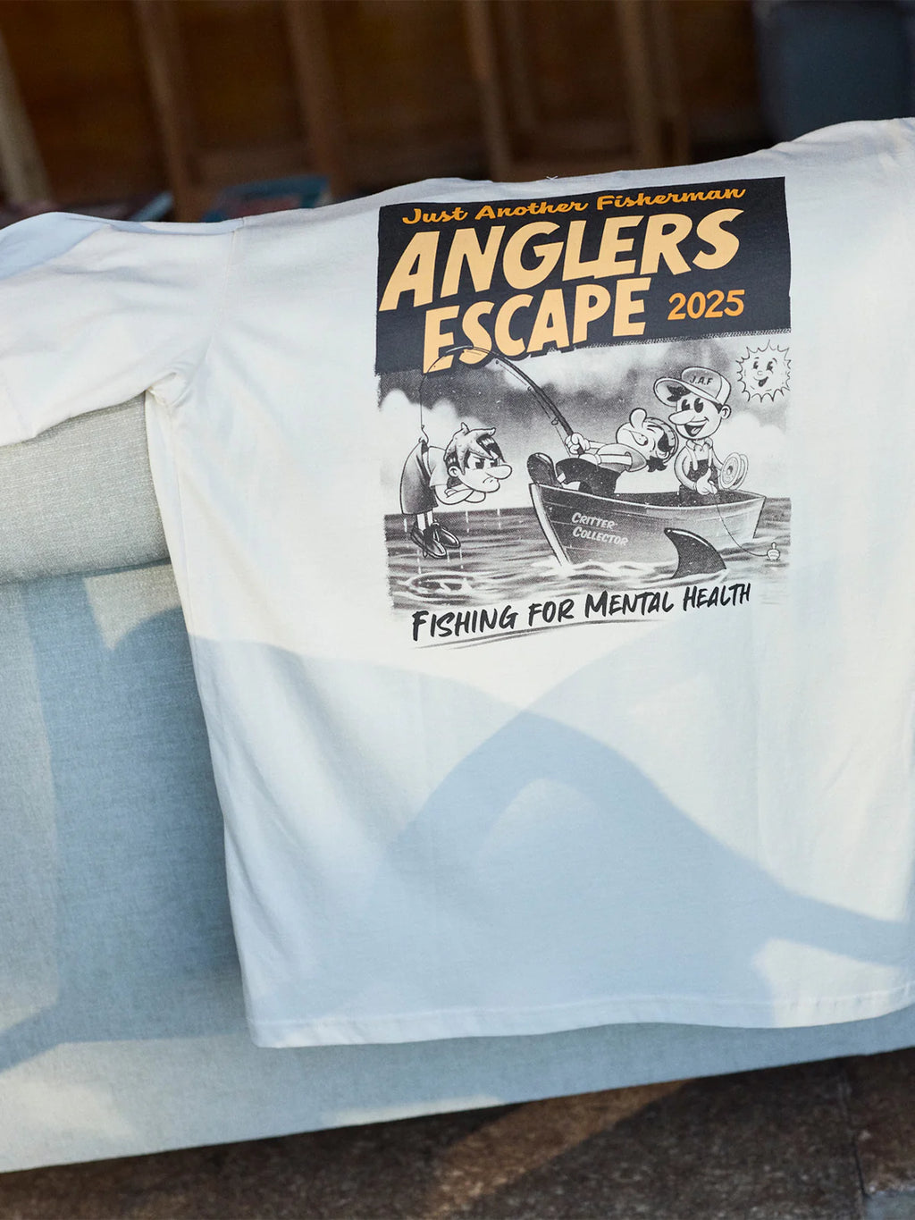 J.A.F Anglers Escape Tee | Antique White