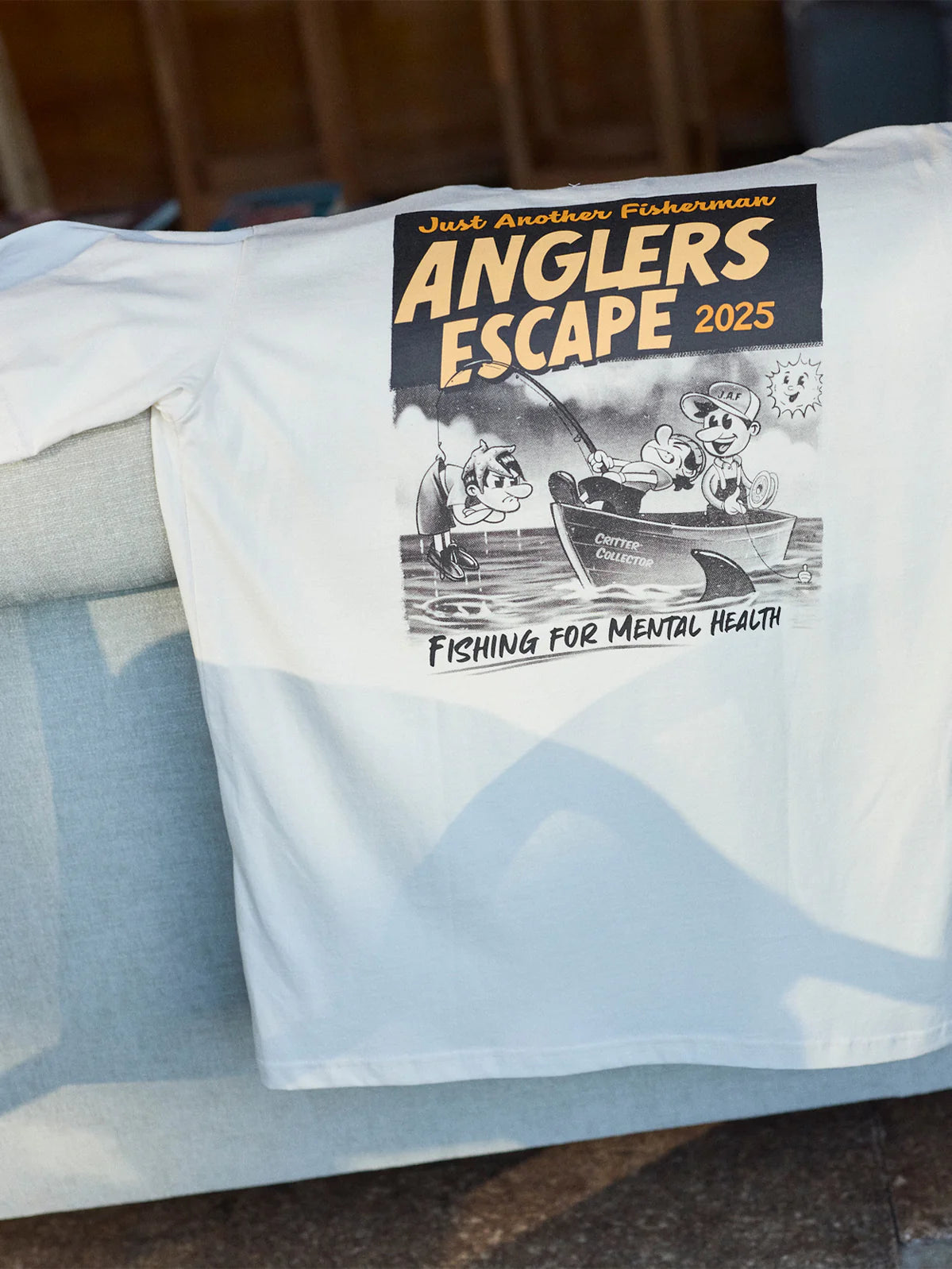 J.A.F Anglers Escape Tee | Antique White