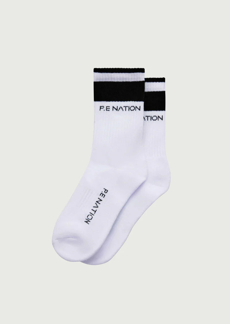 P.E NATION Homage Socks | White