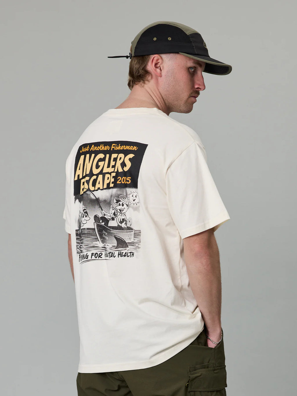 J.A.F Anglers Escape Tee | Antique White