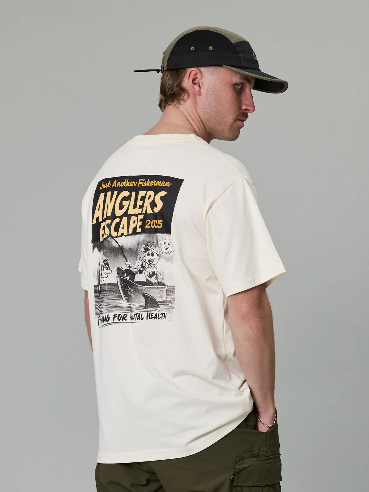 J.A.F Anglers Escape Tee | Antique White