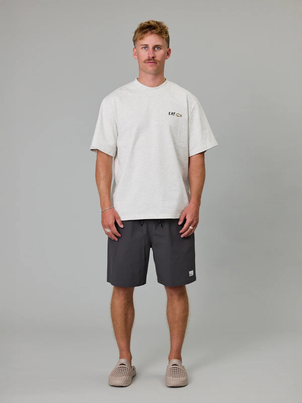 J.A.F Heavy Shore Tee | Silver Marle
