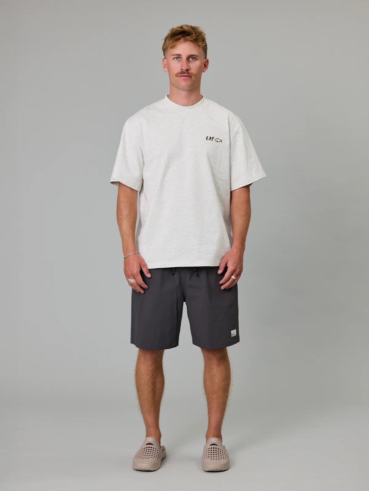 J.A.F Heavy Shore Tee | Silver Marle