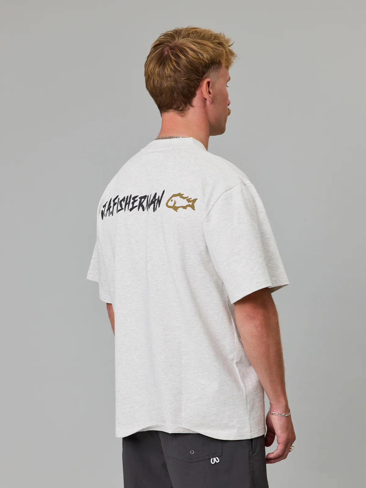 J.A.F Heavy Shore Tee | Silver Marle