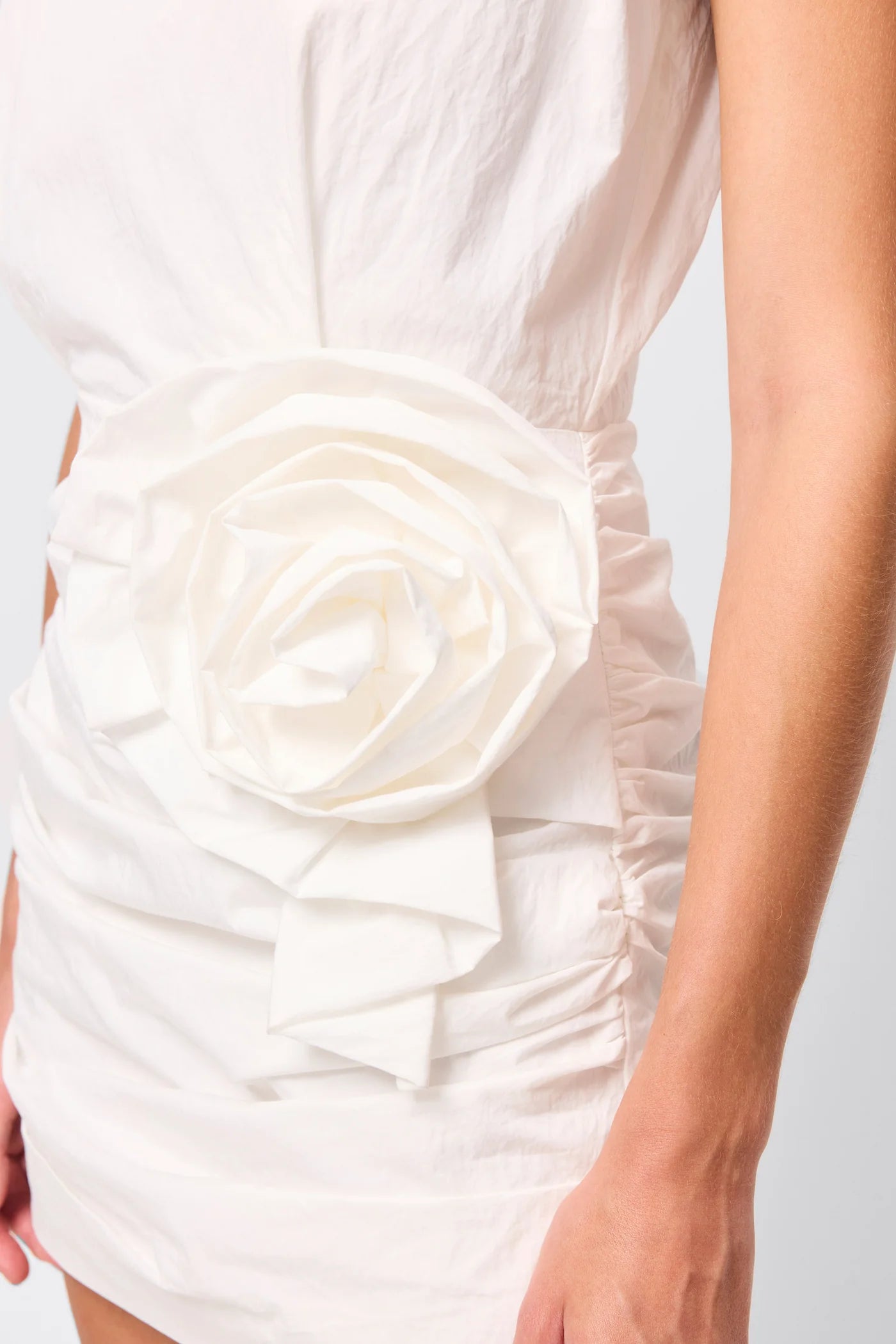 MOSSMAN Wrapped In You Mini Dress | White