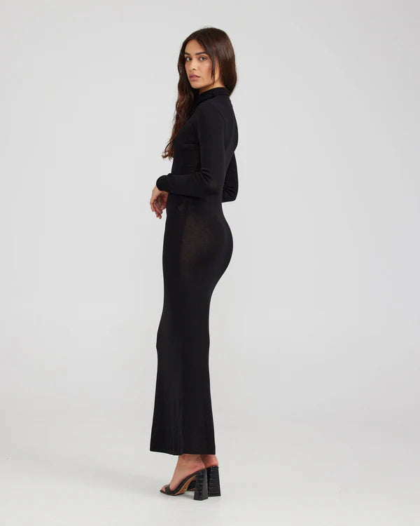 Flora Knit Dress | Black