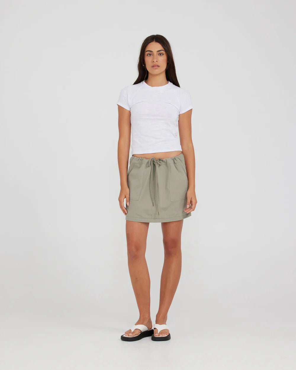 Amaya Cargo Skirt | Sage