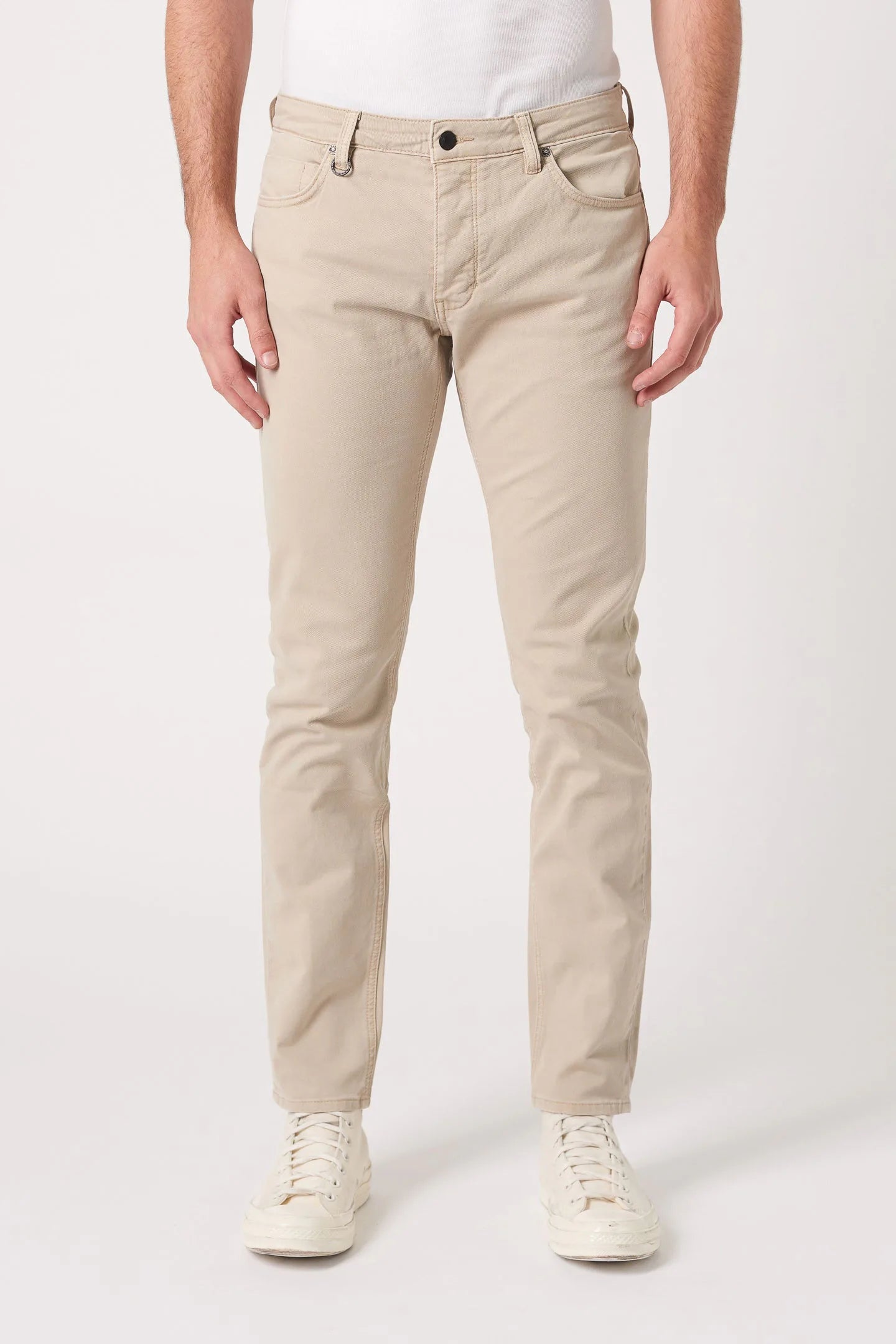 Lou Slim Twill | Washed Stone