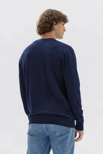 Load image into Gallery viewer, Cotton Cashmere Long Sleeve Sweater | Navy
