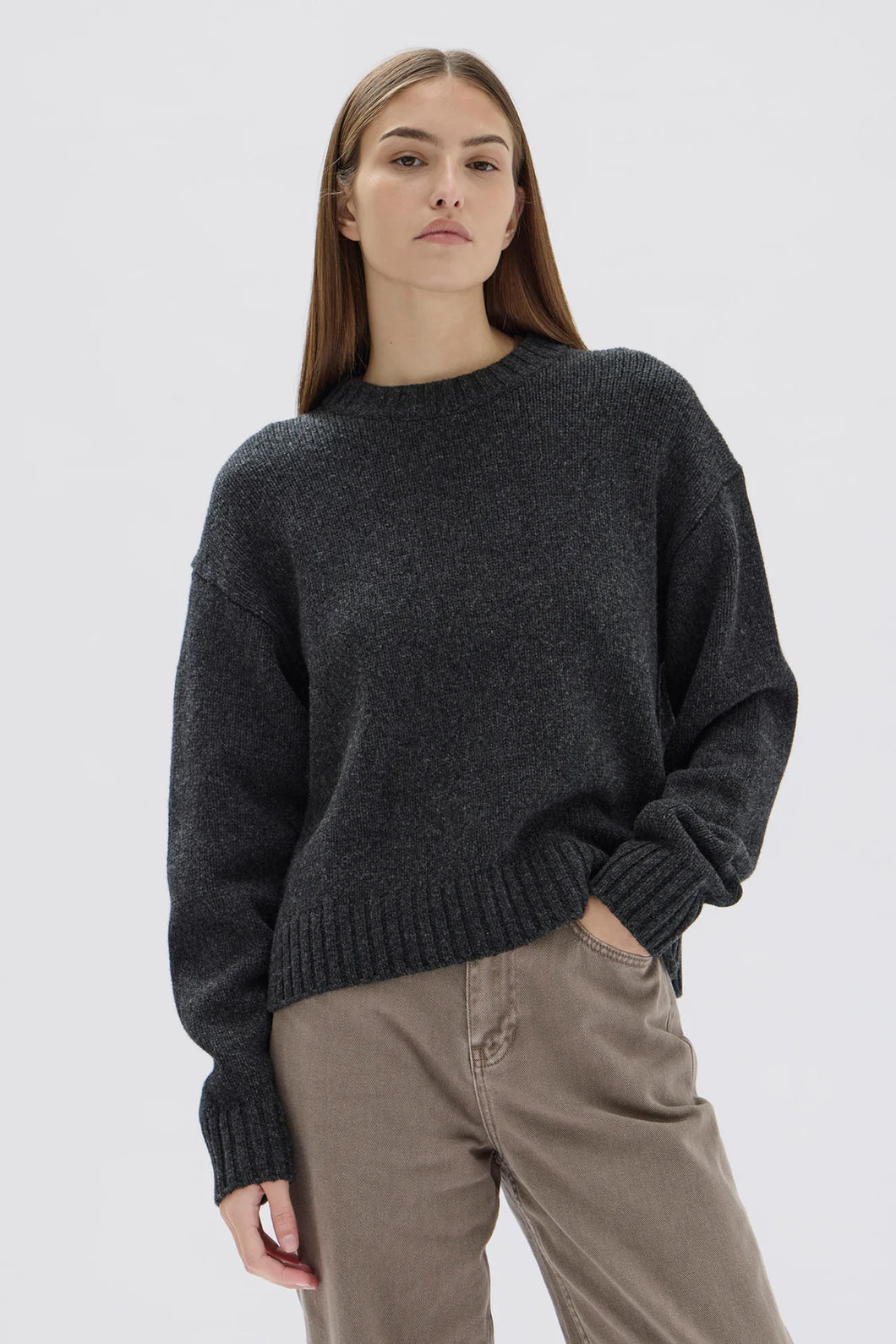 Chloe Knit Jumper | Grey Marle